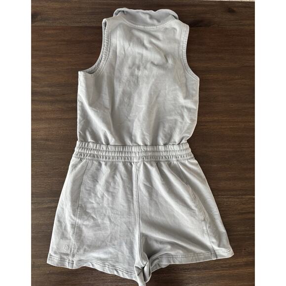 Athleta Romper Gray Retroterry Overall Garment Dye S - Picture 2 of 10
